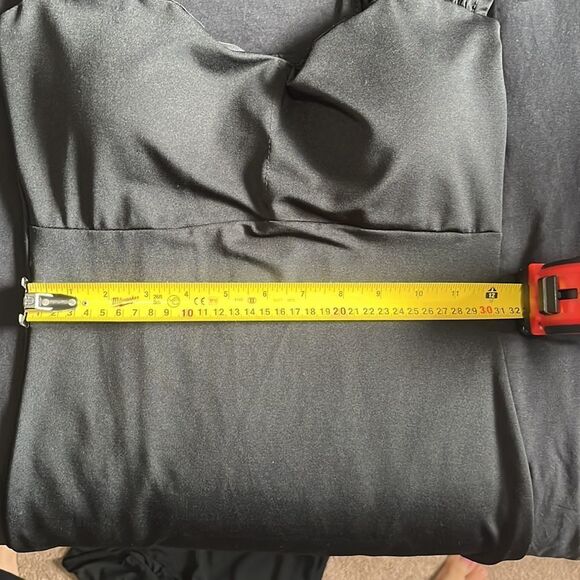 Very simple long black dress/Size S - Picture 11 of 13